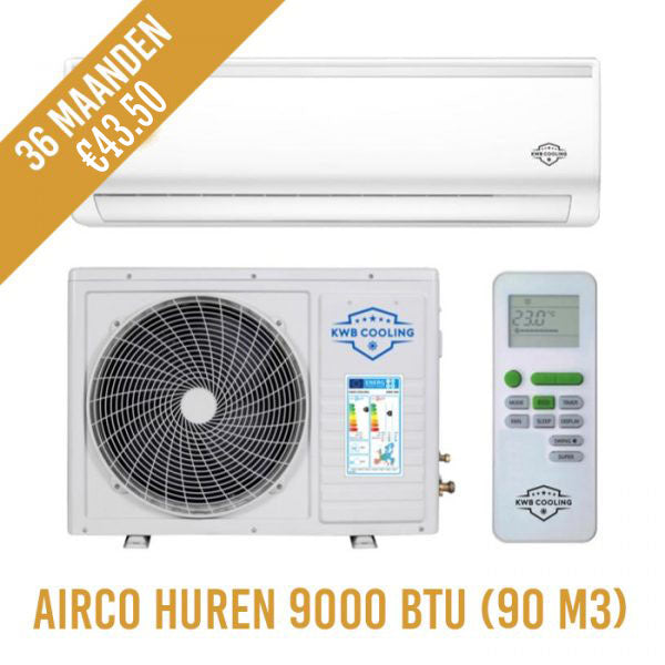 Airco Huren 9000 btu (90m3) 36 Maanden | €43.50